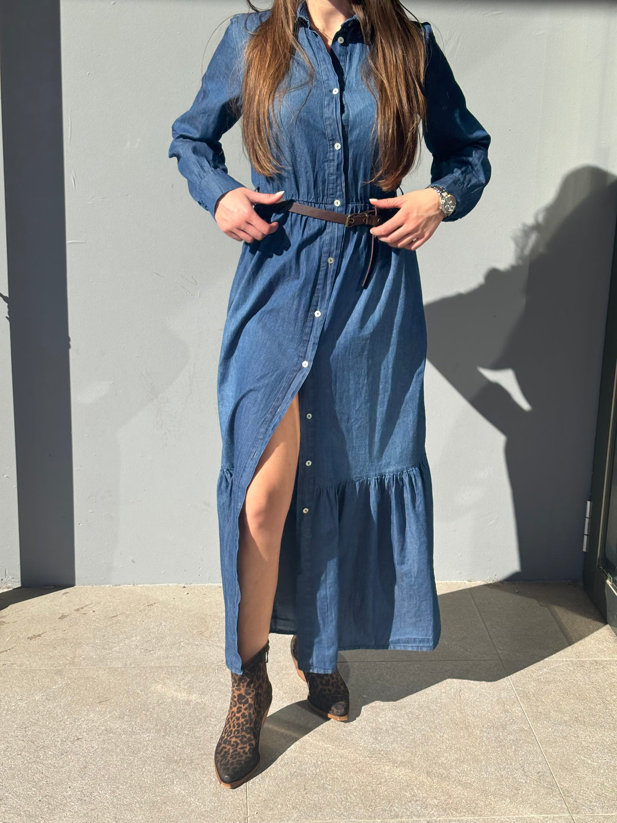Abito chemisier in denim