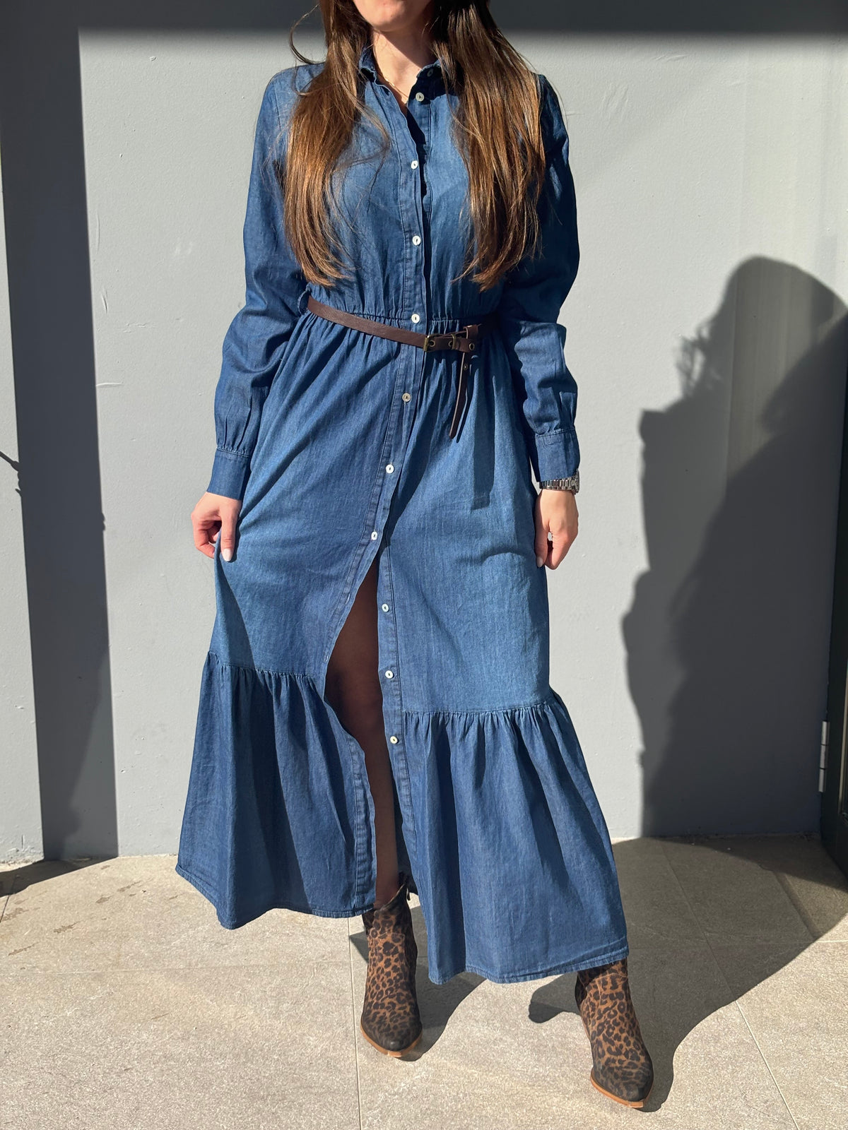 Abito chemisier in denim