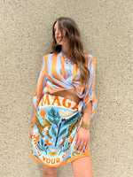 Camicia a righe larga