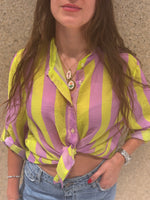 Camicia a righe larga