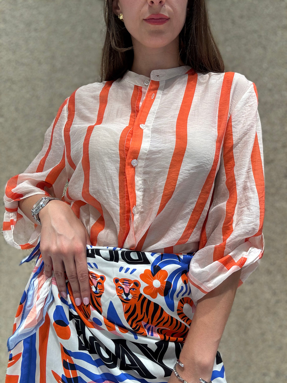 Camicia eco riga larga