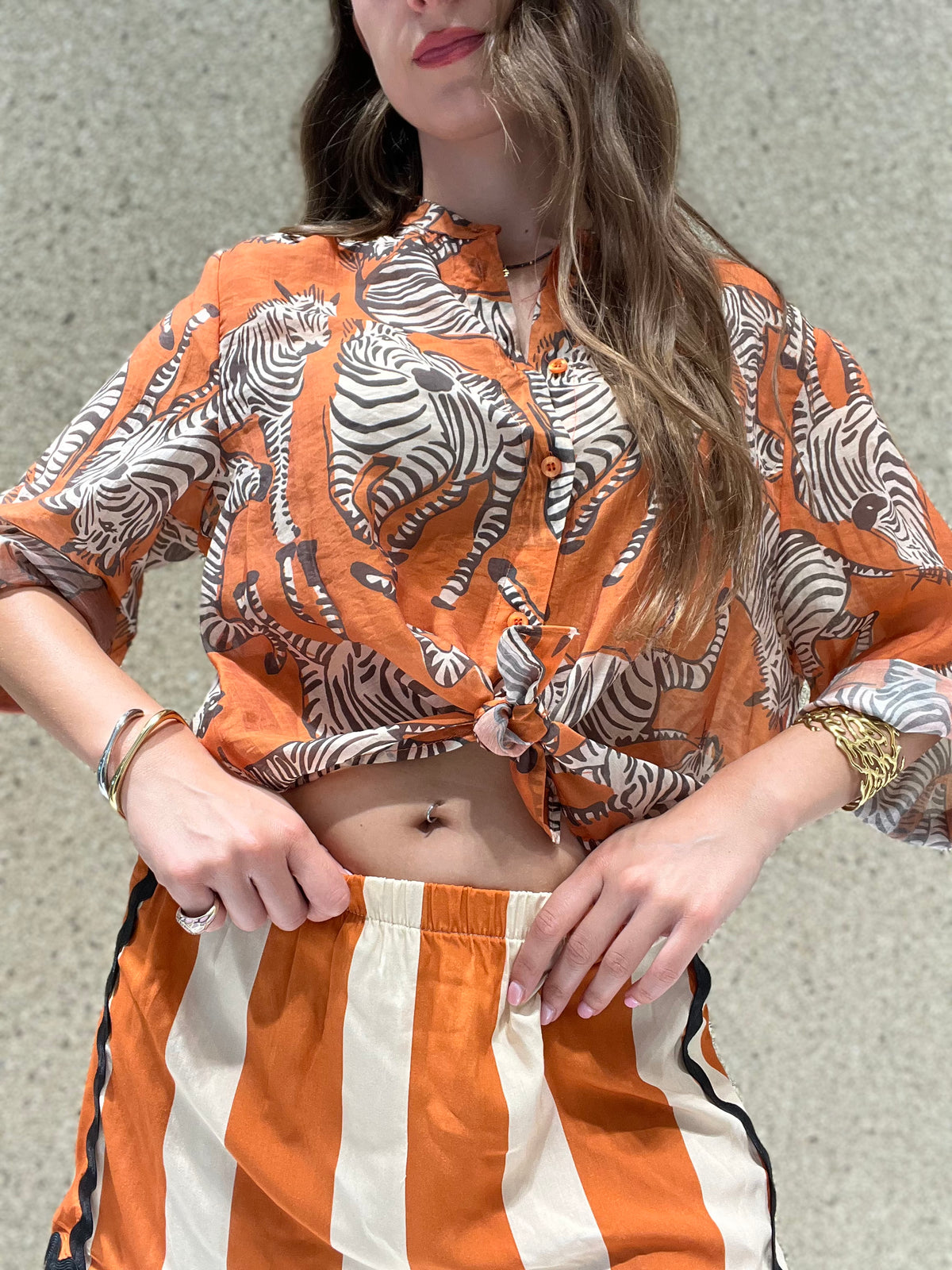 Camicia eco fantasia zebra