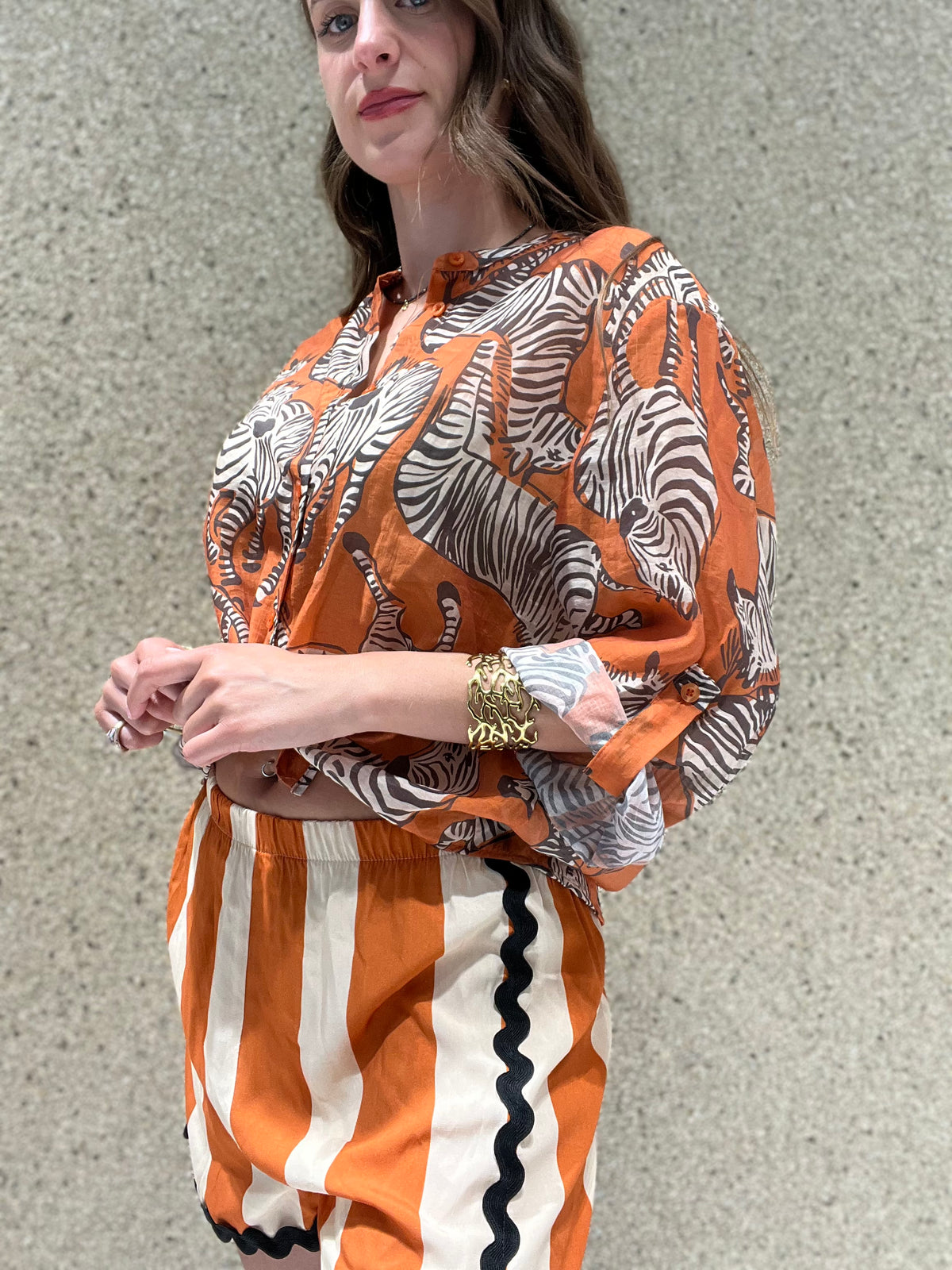 Camicia eco fantasia zebra