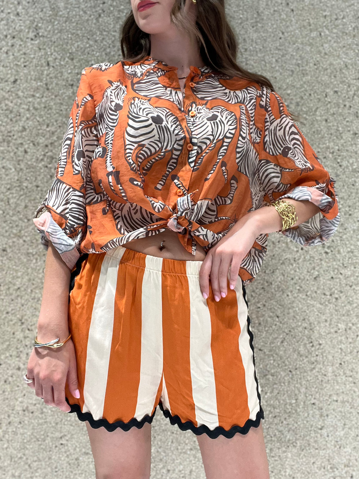 Camicia eco fantasia zebra