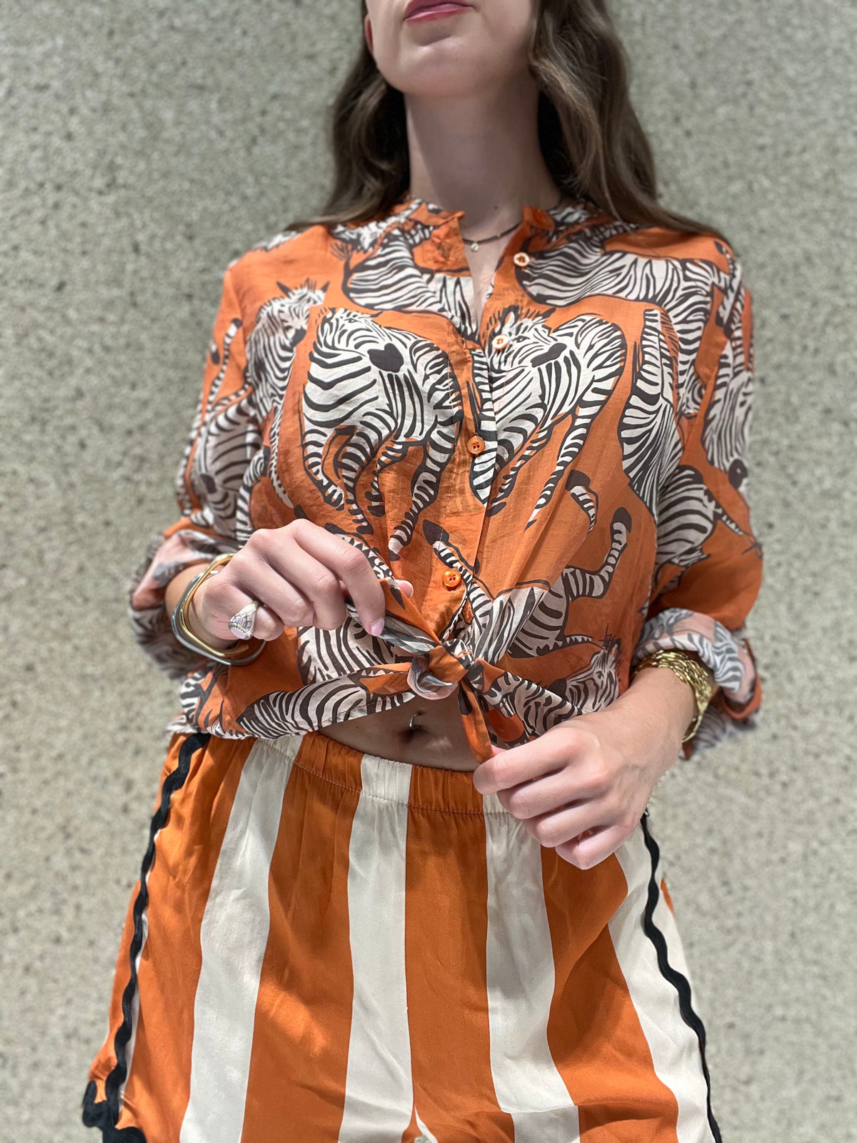 Camicia eco fantasia zebra