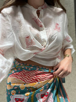 Camicia scimmietta rosa