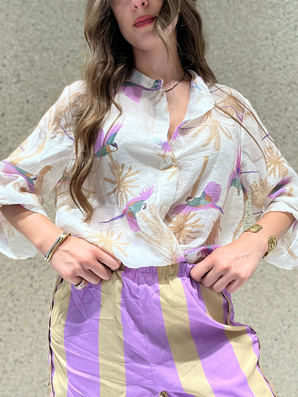 Camicia pappagalli
