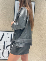 Shorts ecopelle grigio