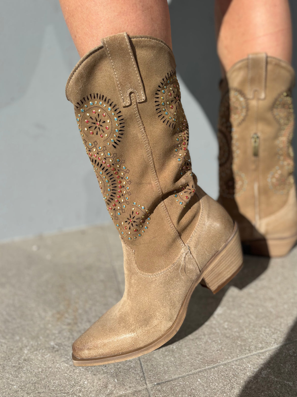 Texano alto traforato