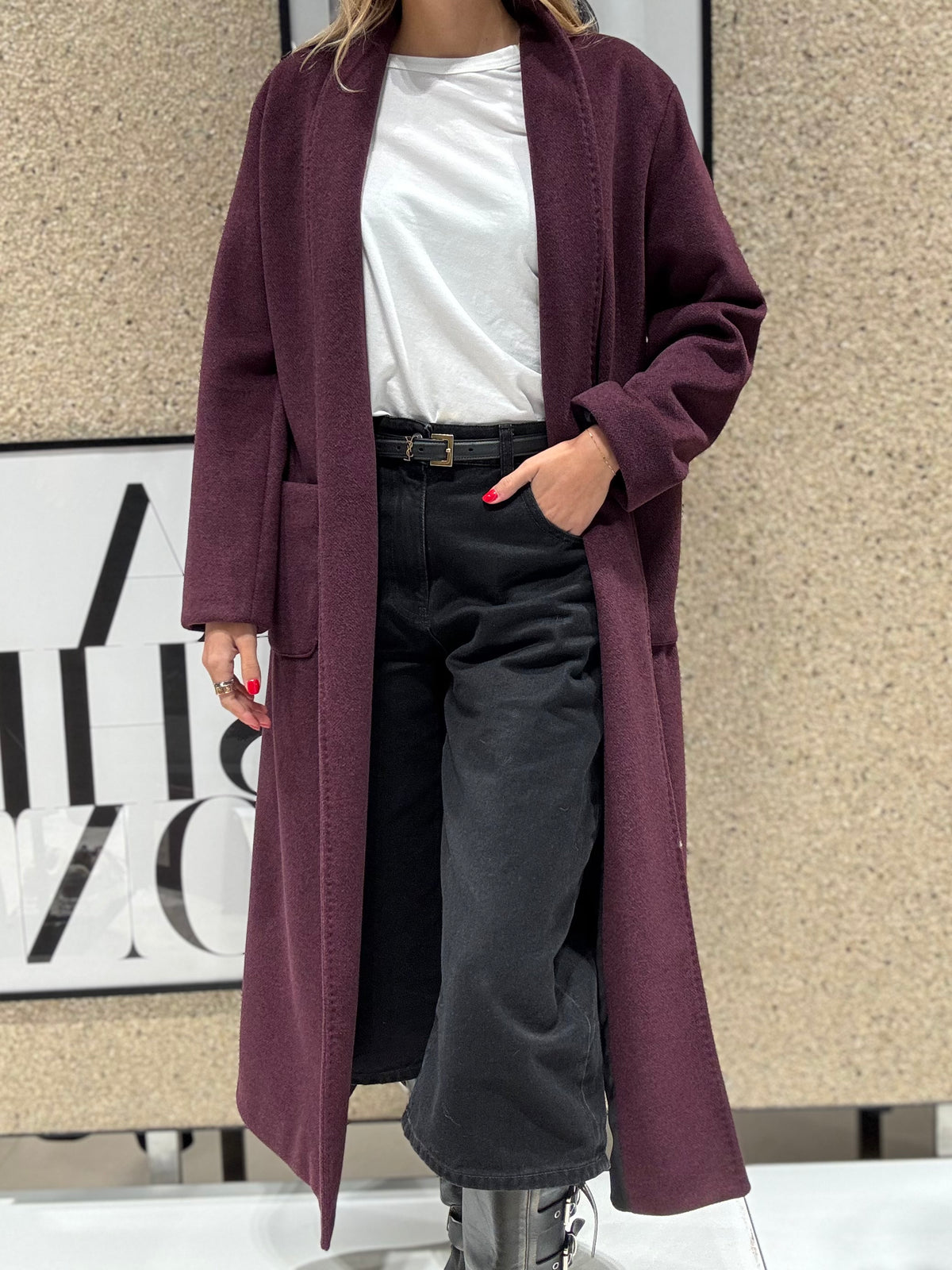 Cappotto con cintura