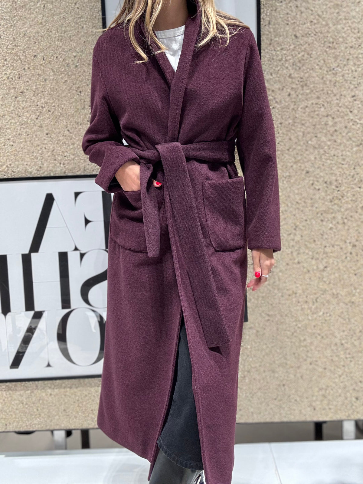 Cappotto con cintura