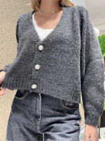 cardigan 3 bottoni gioiello