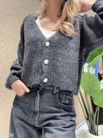 cardigan 3 bottoni gioiello