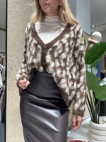 cardigan maculata 3 bottoni