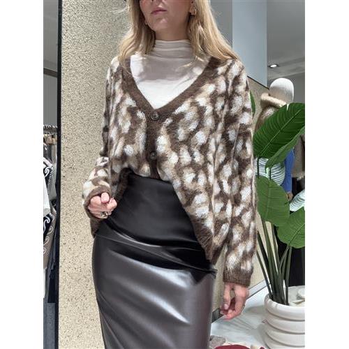 cardigan maculata 3 bottoni