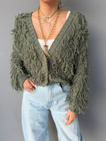 Cardigan effetto frange