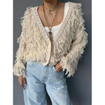 Cardigan effetto frange