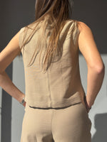 Gilet crop 2 bottoni