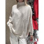 Maglia over collo alto