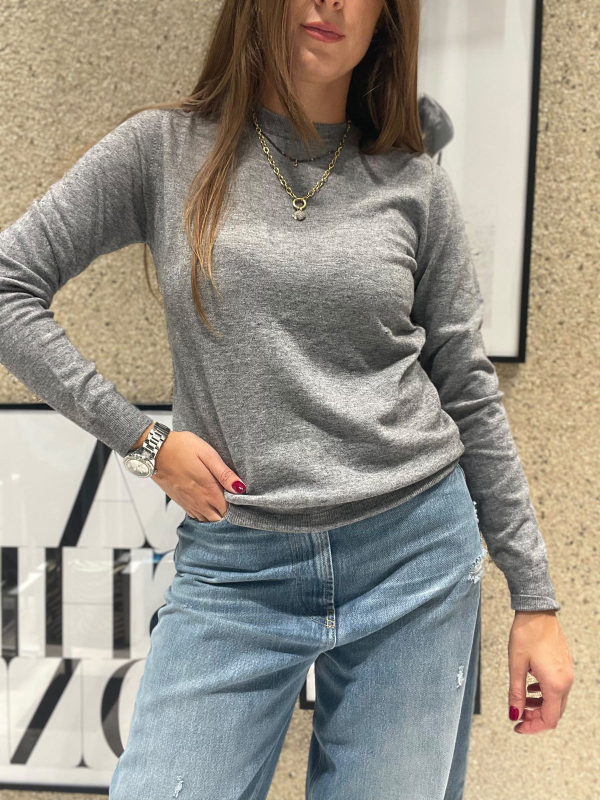Maglia girocollo basic