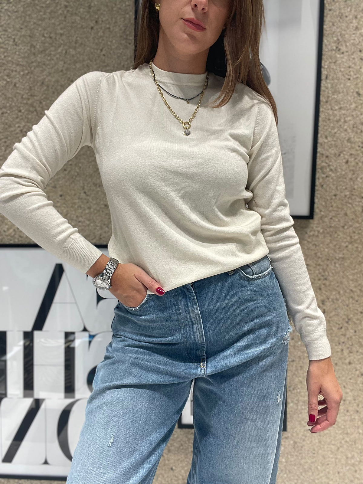 Maglia girocollo basic