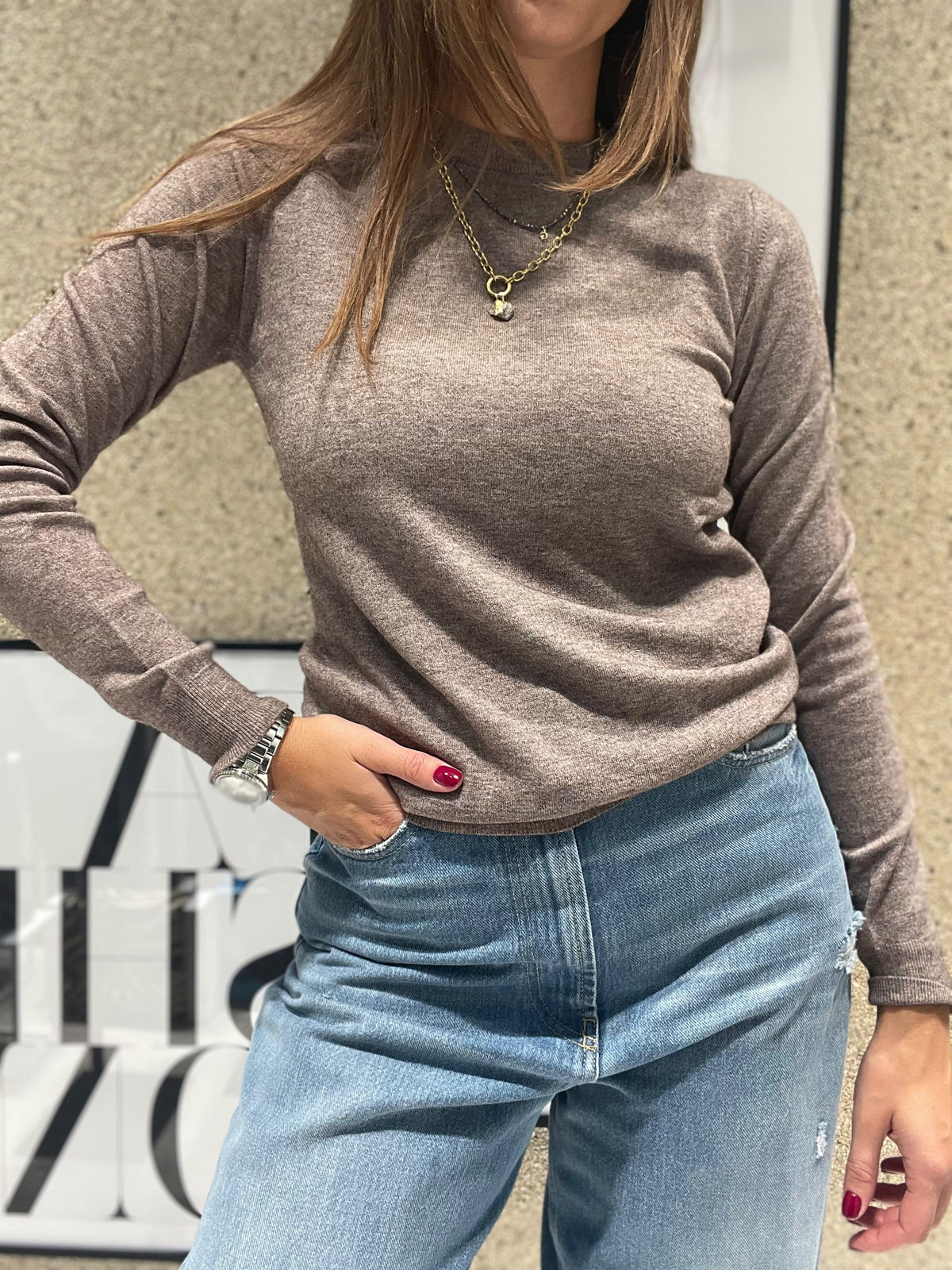 Maglia girocollo basic