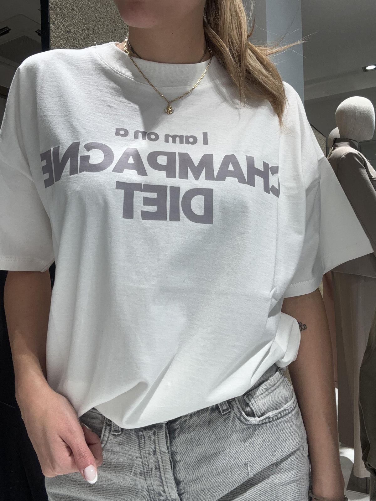 T-shirt "i am on a champagne diet"