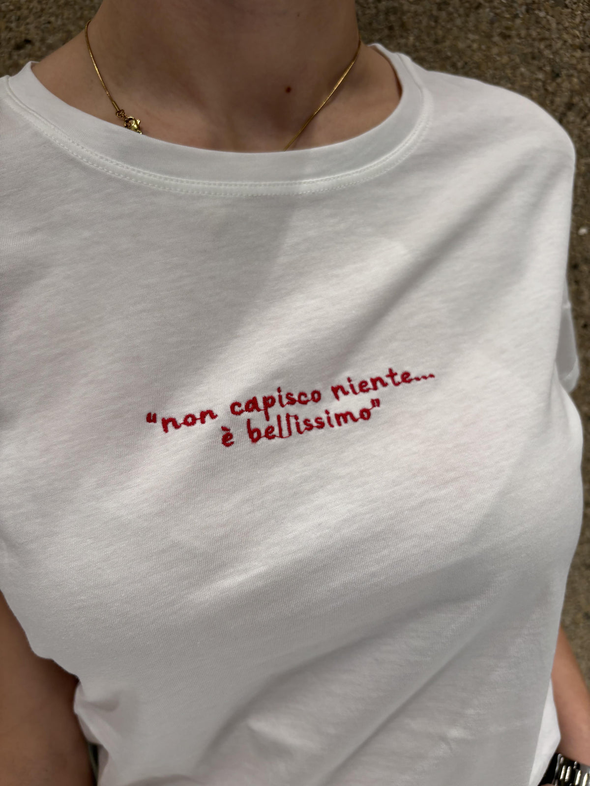 T-shirt con scritta