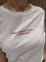 T-shirt con scritta