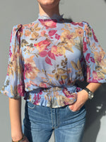 Camicia arricciata fantasia