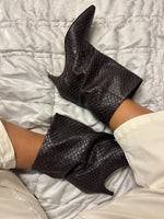 Stivale snake in pelle