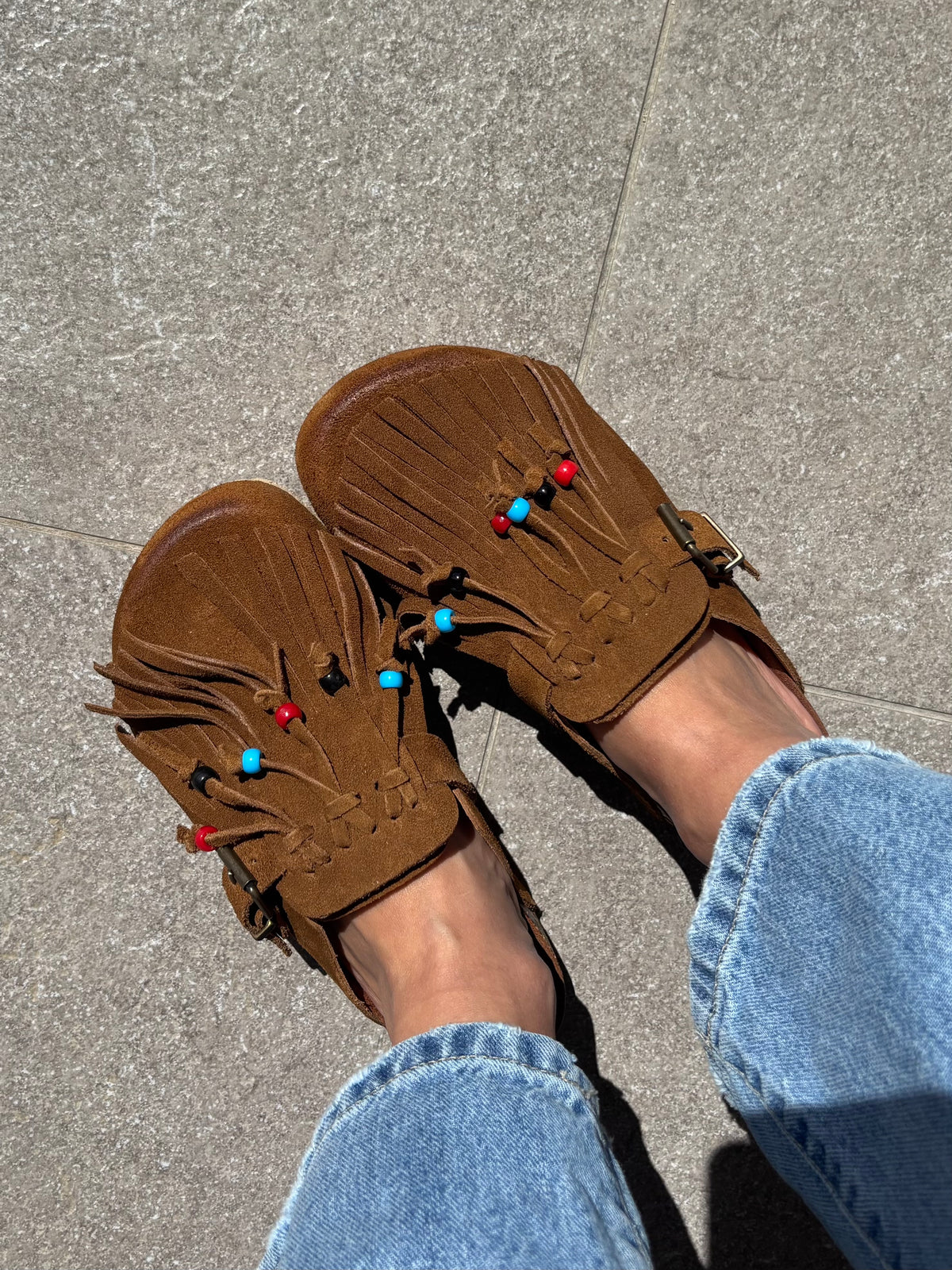 Mules in camoscio