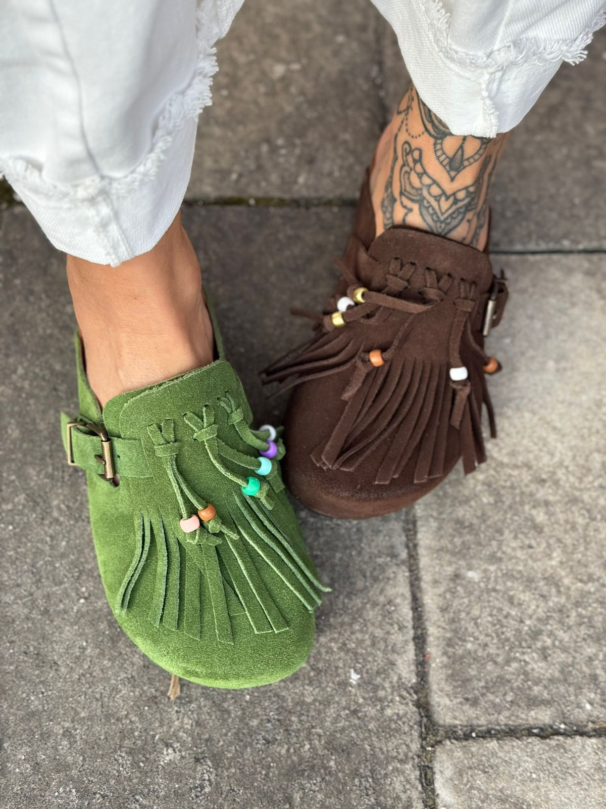 Mules in camoscio