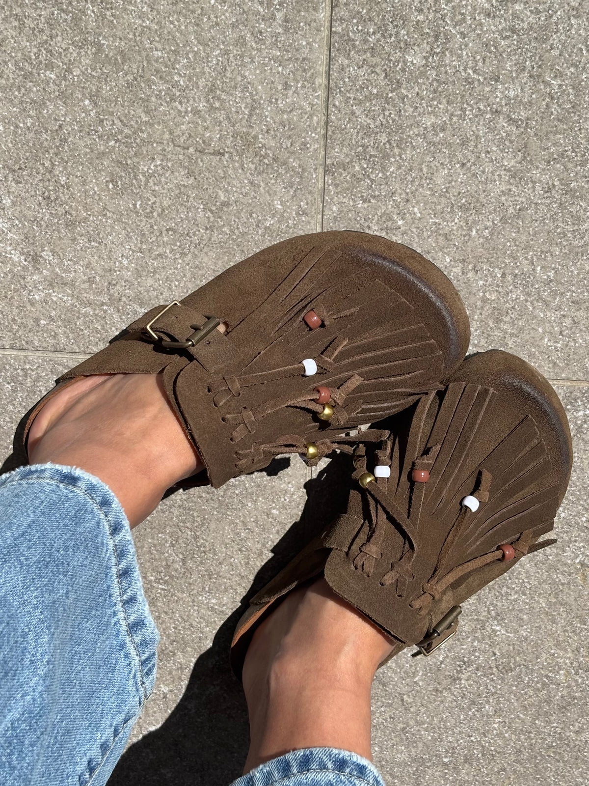 Mules in camoscio