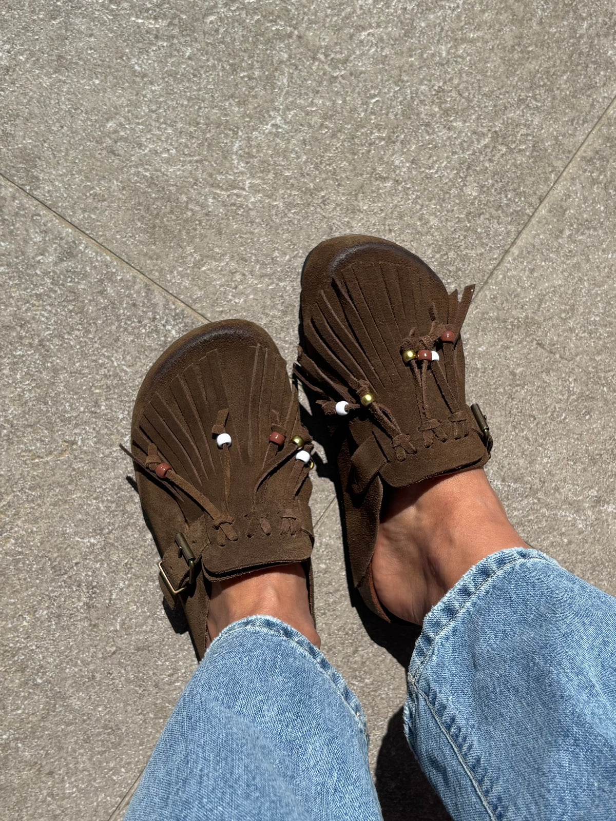 Mules in camoscio