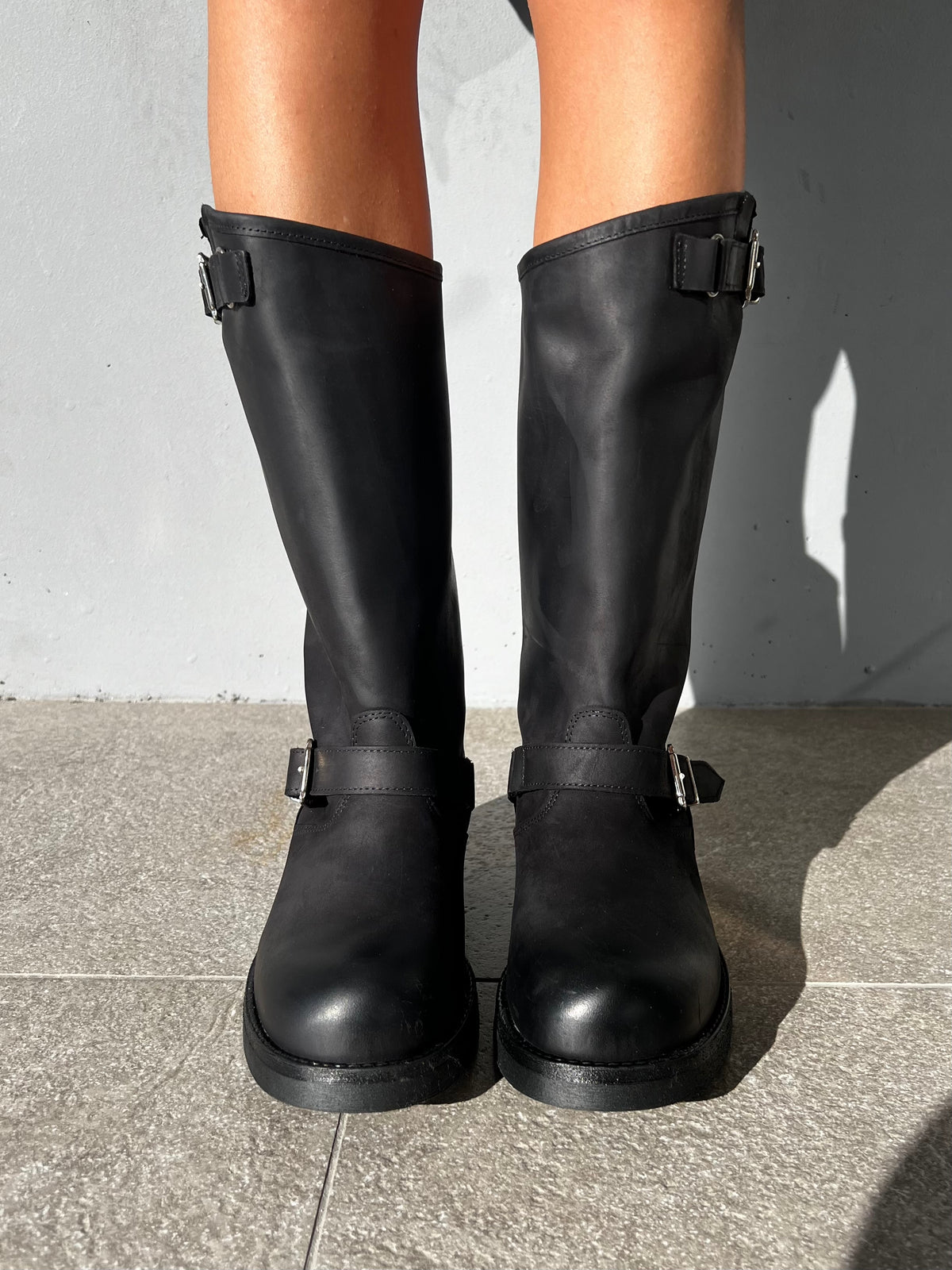 stivale in pelle rena