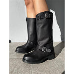 stivale in pelle rena