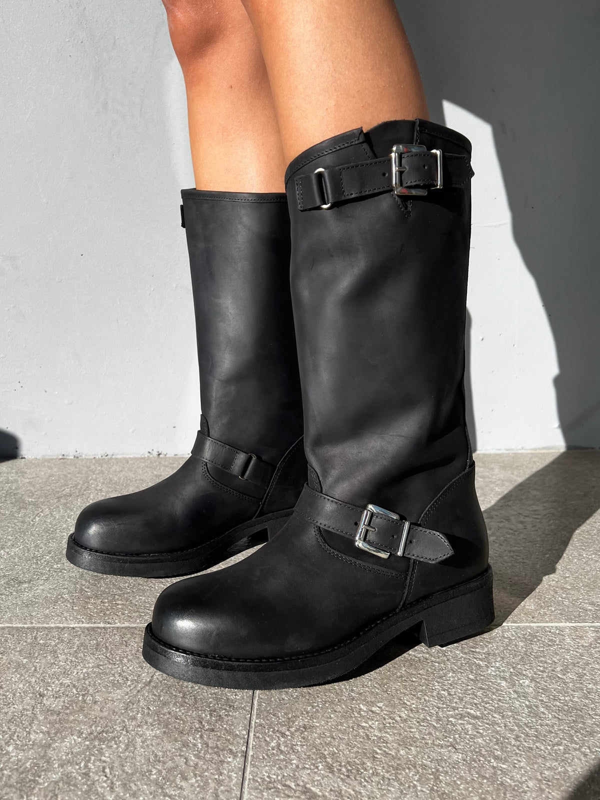 stivale in pelle rena