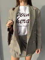 Giacca check doppio petto