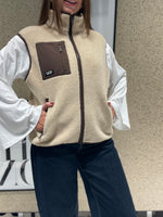 Gilet in tessuto teddy
