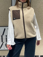 Gilet in tessuto teddy