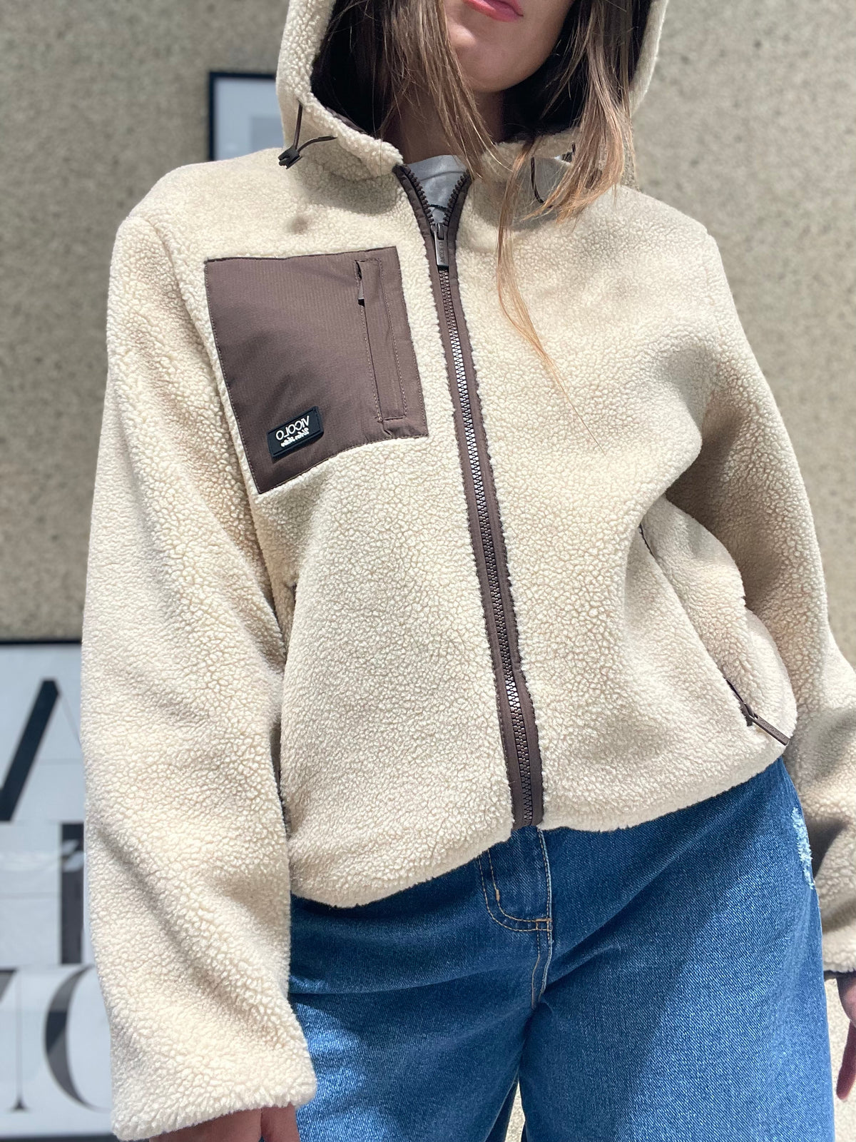 Giacca in tessuto teddy