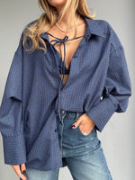 Camicia oversize a quadri