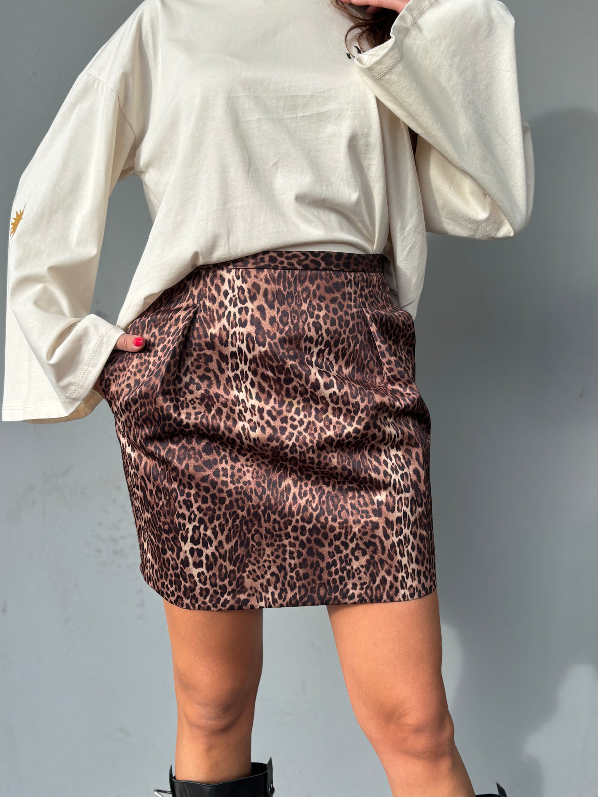 Gonna corta animalier