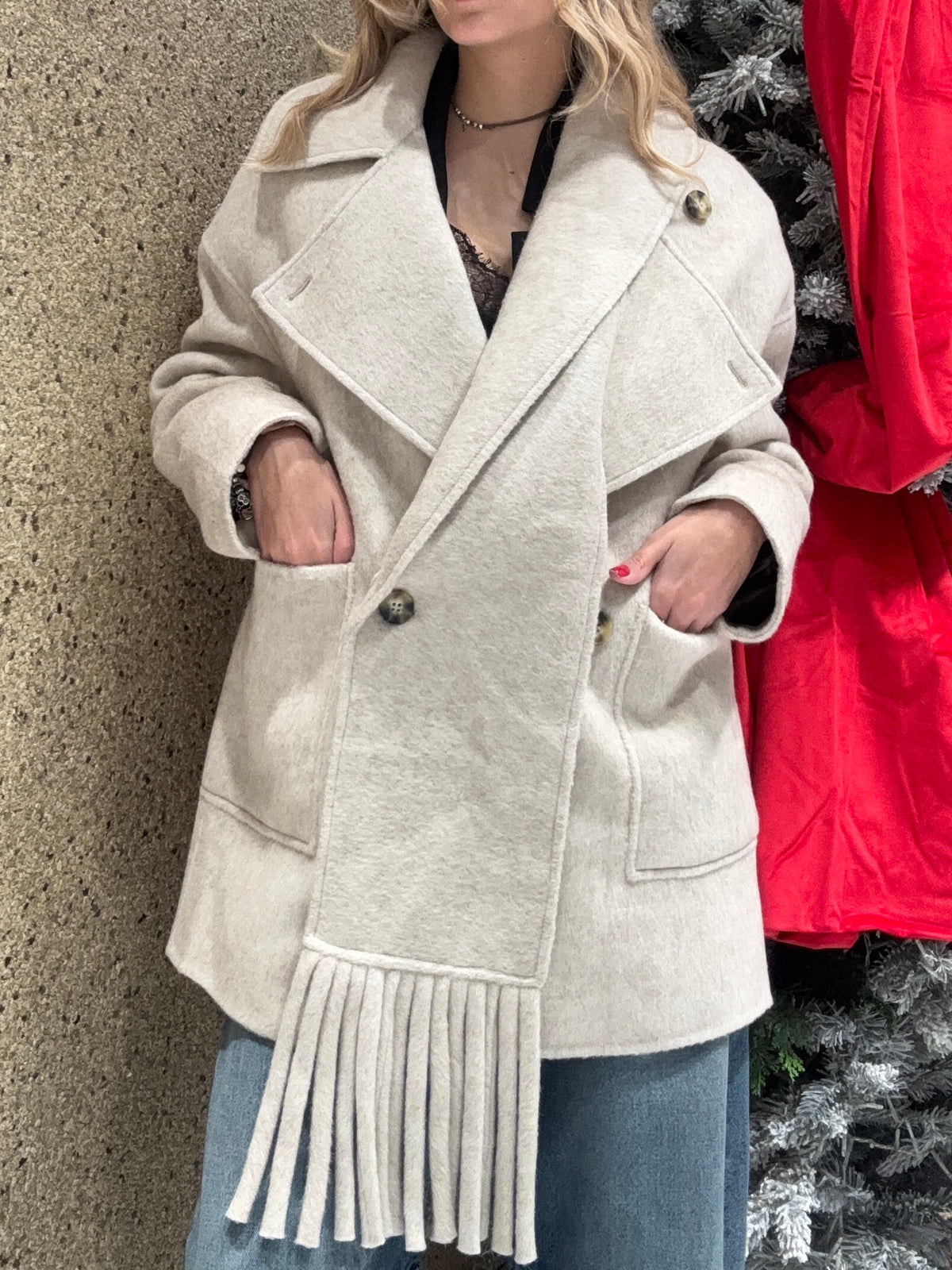 Cappotto collo sciarpa