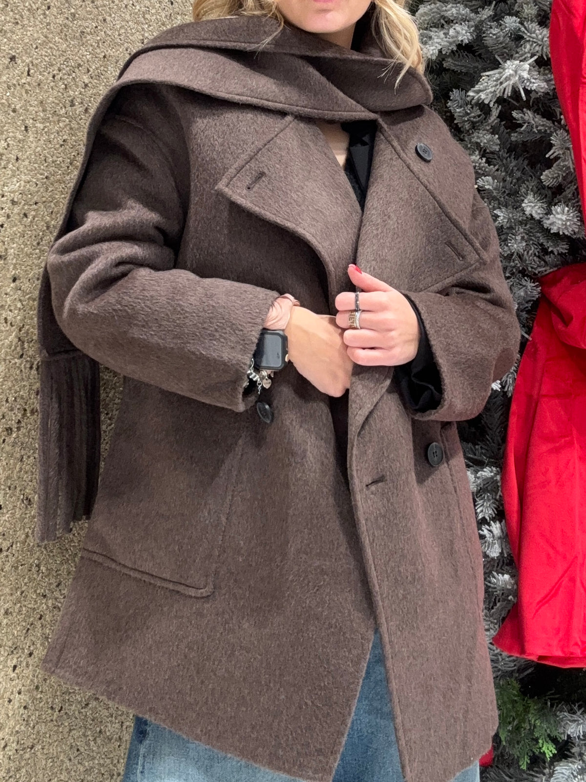 Cappotto collo sciarpa