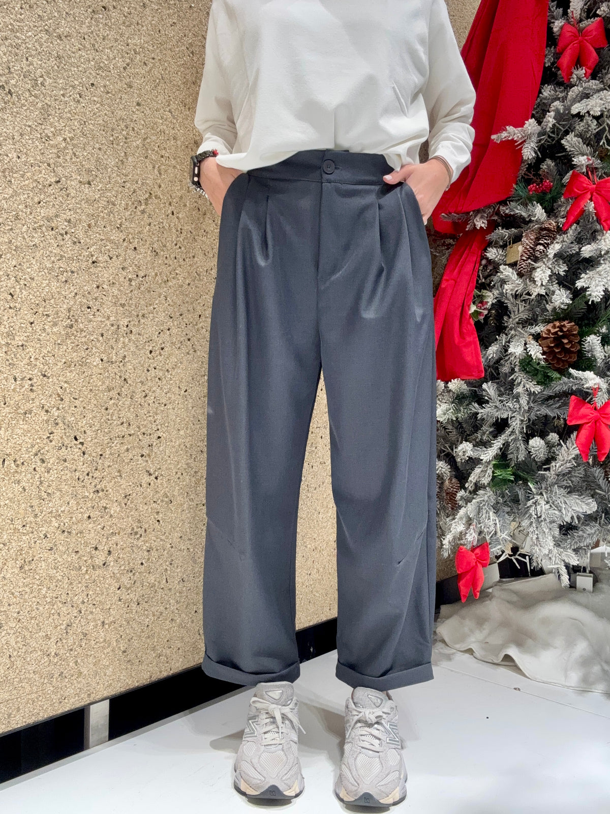 Pantalone con risvolto