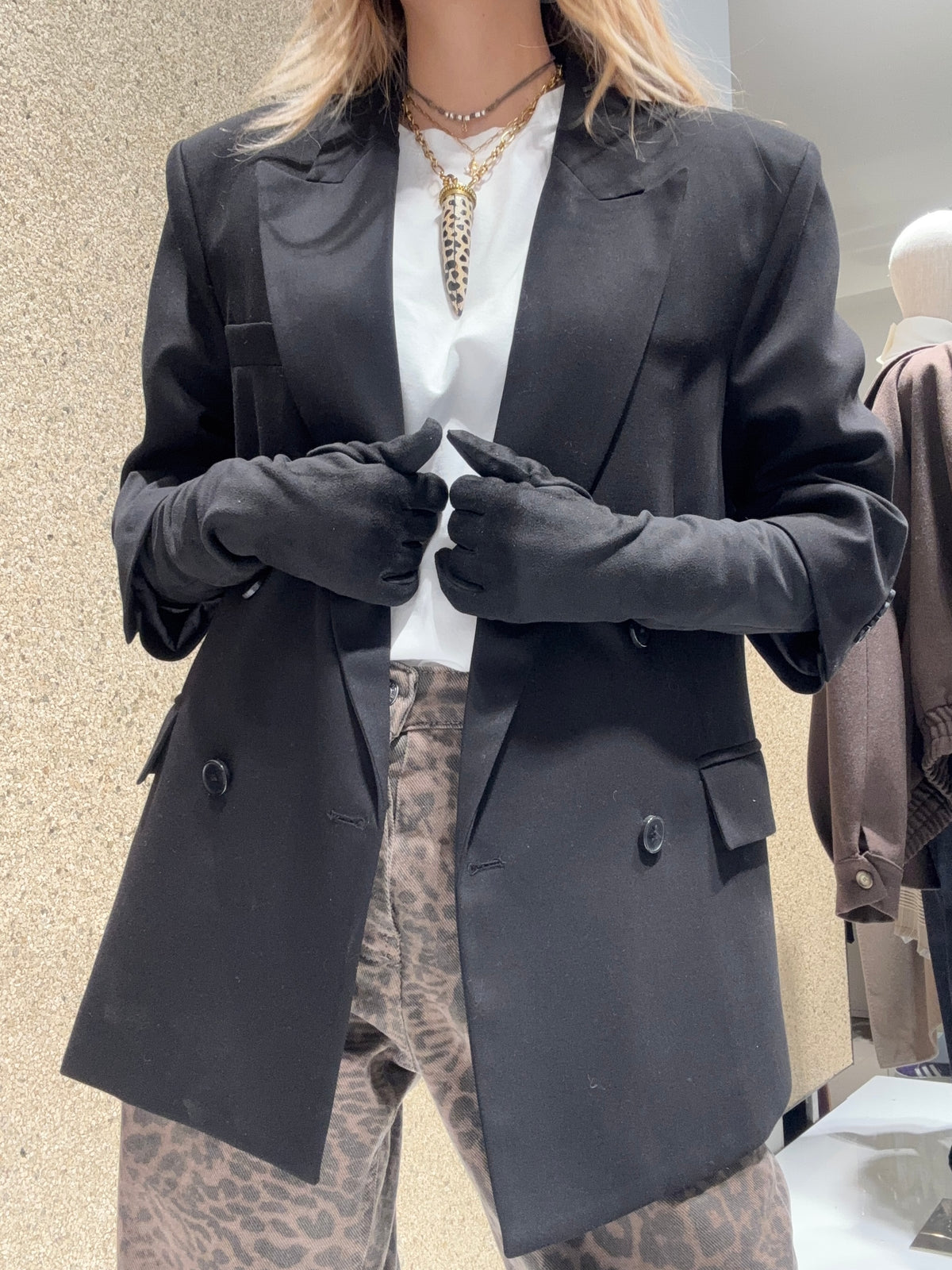 Blazer con guanti