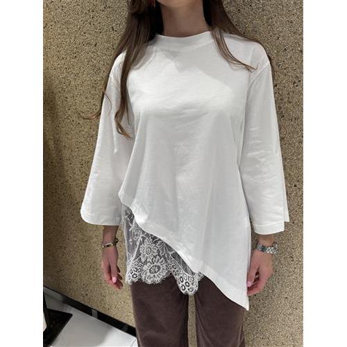 T-shirt over pizzo