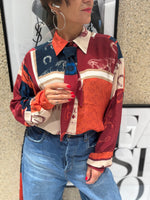 Camicia con foulard fantasia